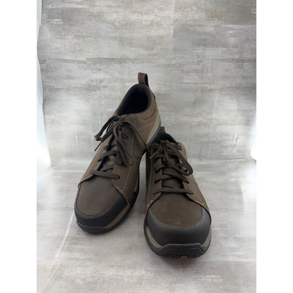 LL Bean Stonington Brown Leather Low Top Walking Shoes Men Sz 12M 302473